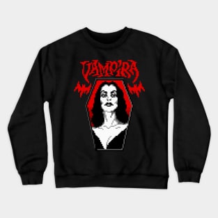 Vampire Queen Pixel Portrait Crewneck Sweatshirt